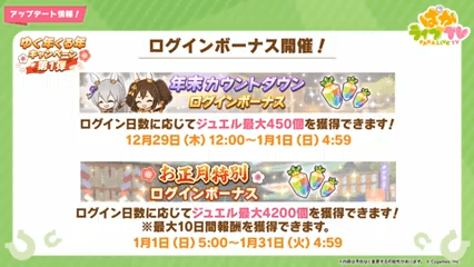 ジュエルが最大4200個貰えるログインボーナス開催