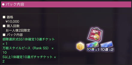 福袋のおすすめ部隊(スタイル)