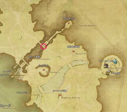 サマーフォード庄北西の橋へ