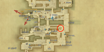 クガネの指定地点で待機