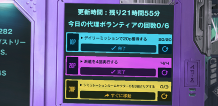 毎日ミッションをクリアしてポイントを貯める