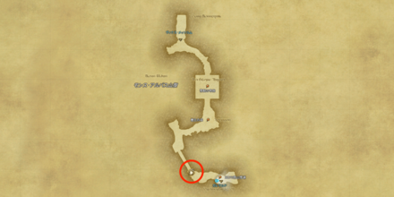 モンス・アルバス山腹の指定地点