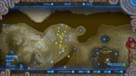 タバンタ大雪原の雹吐きリザルフォスの場所