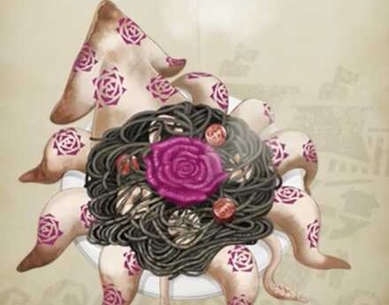 ローズイカのイカスミパスタ画像