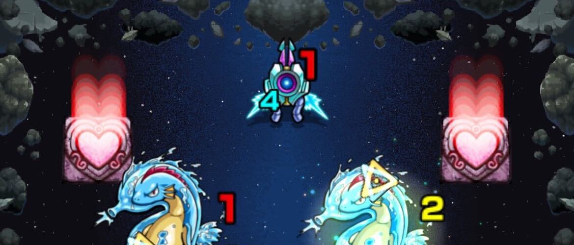 反撃を発動しながらハートパネルでHPを回復