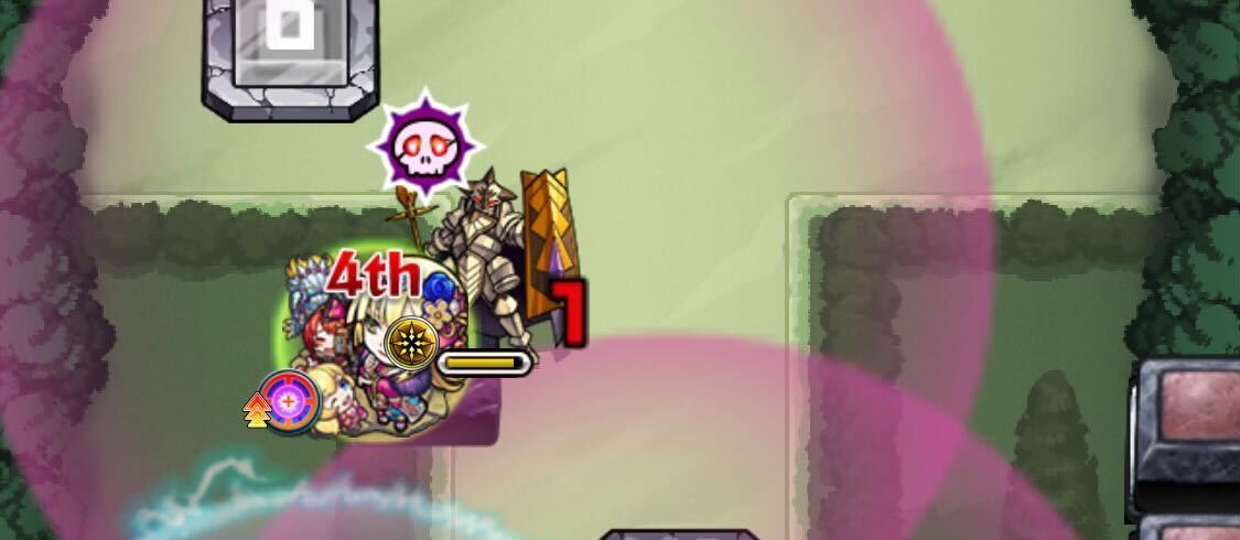 ドクロの薙ぎ払いにも注意する