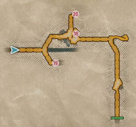 新王の大地1段目・石組みの通路画像