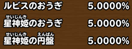 目玉装備排出確率の画像