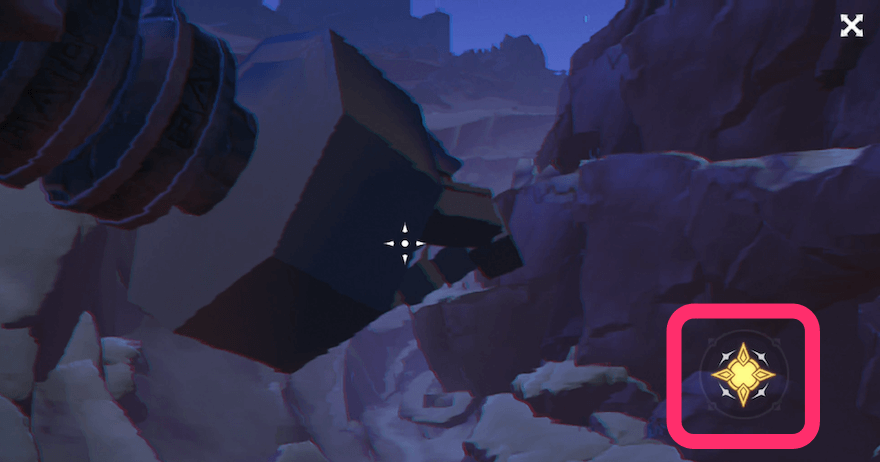 右下の操作ボタンをタップする