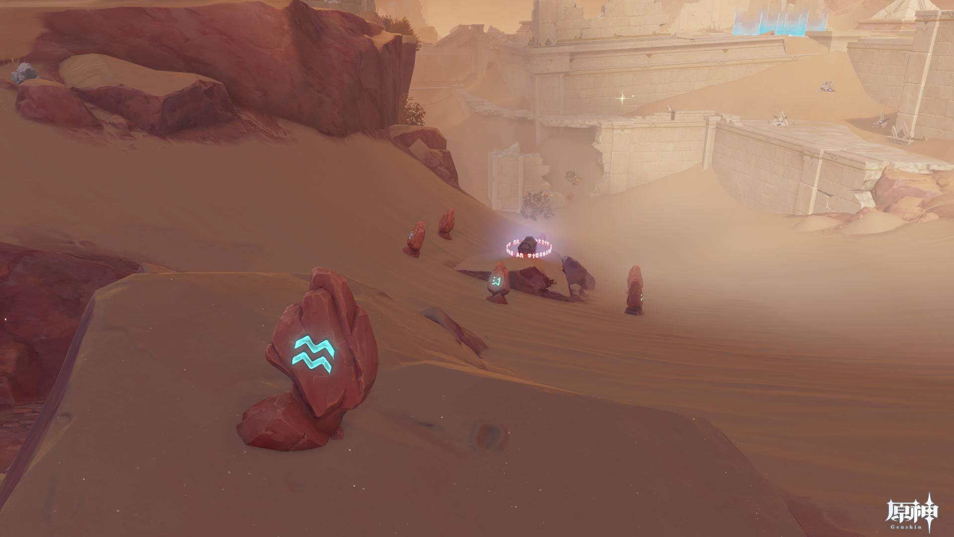 風化した碑石8合わせる文字列①