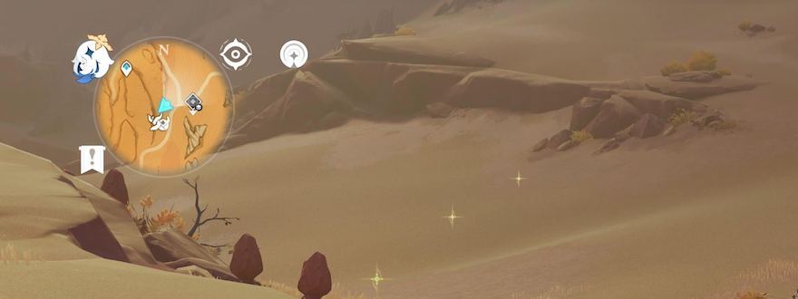 ジンニーの祠の表示