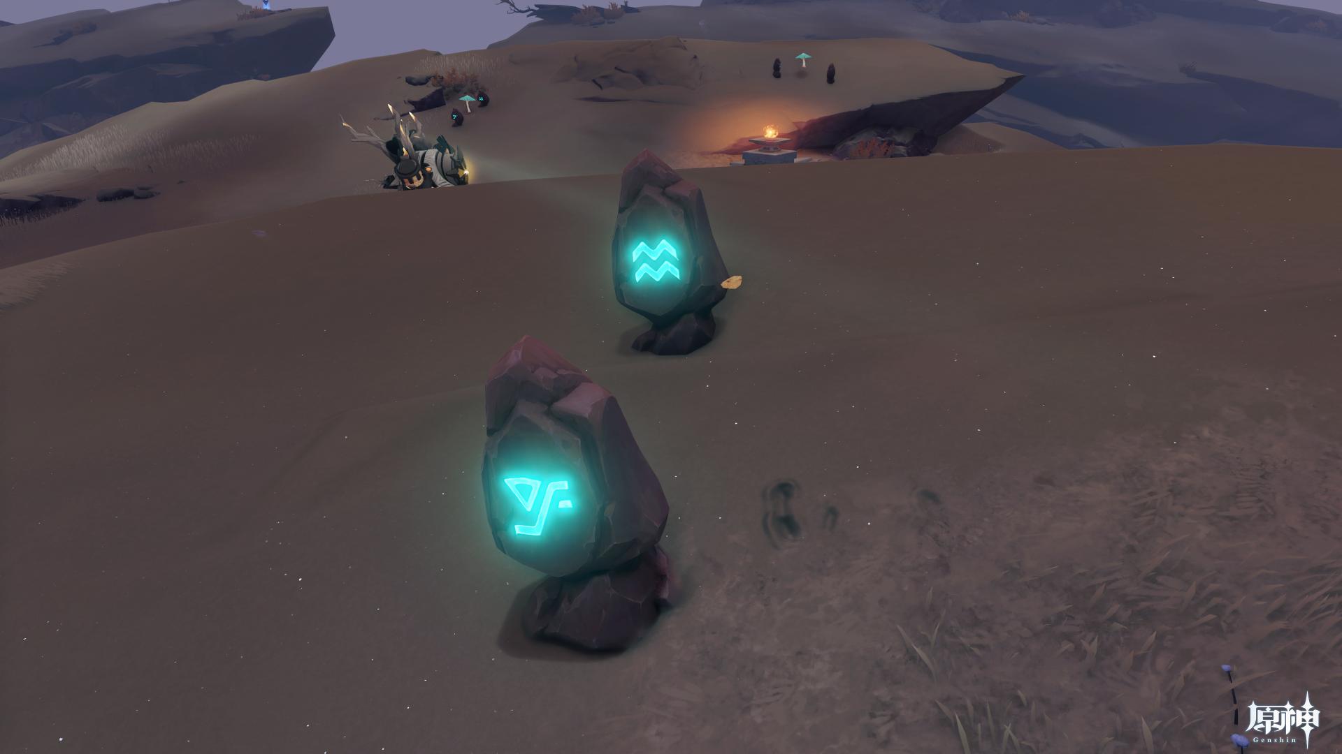 風化した碑石30左側