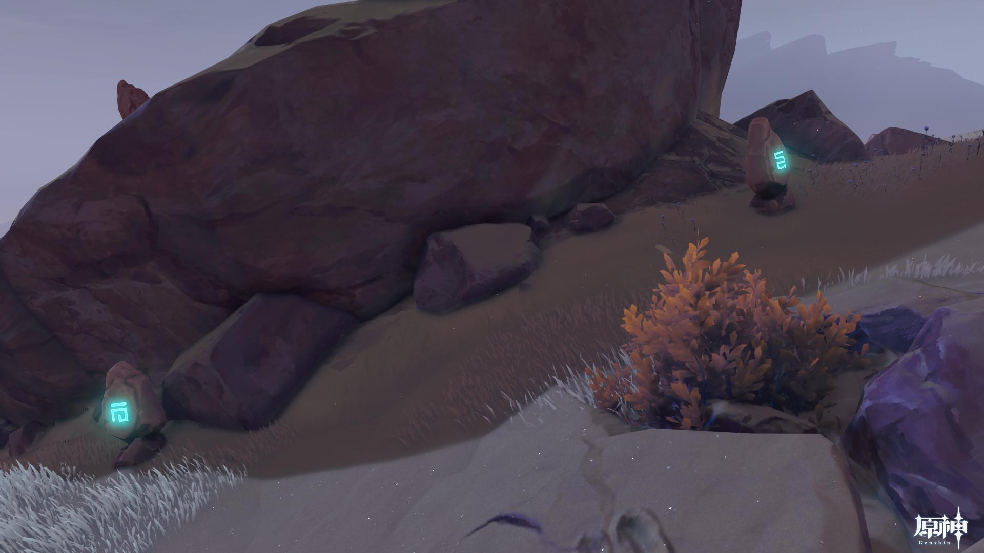 風化した碑石31左側