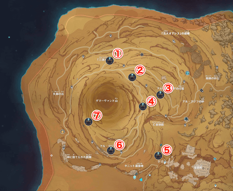 具現装置と風の悪霊マップ