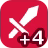 力＋4のアイコン