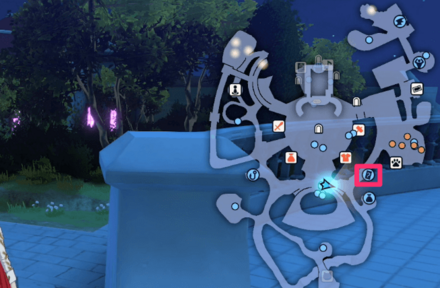 占い小屋の場所