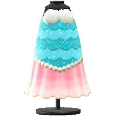 マーメイドなおさかなドレス(エメラルド).png