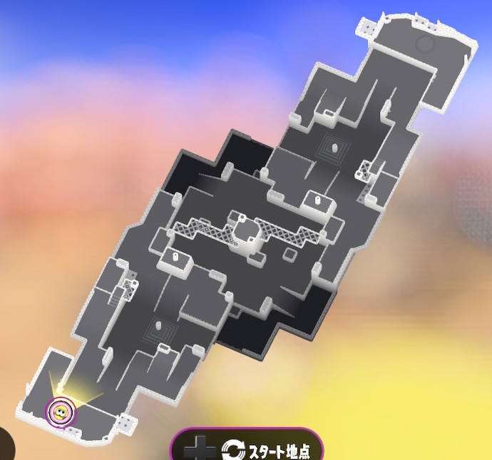 ユノハナ大渓谷のナワバリバトルマップ