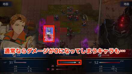 ダメージ0の戦闘画面