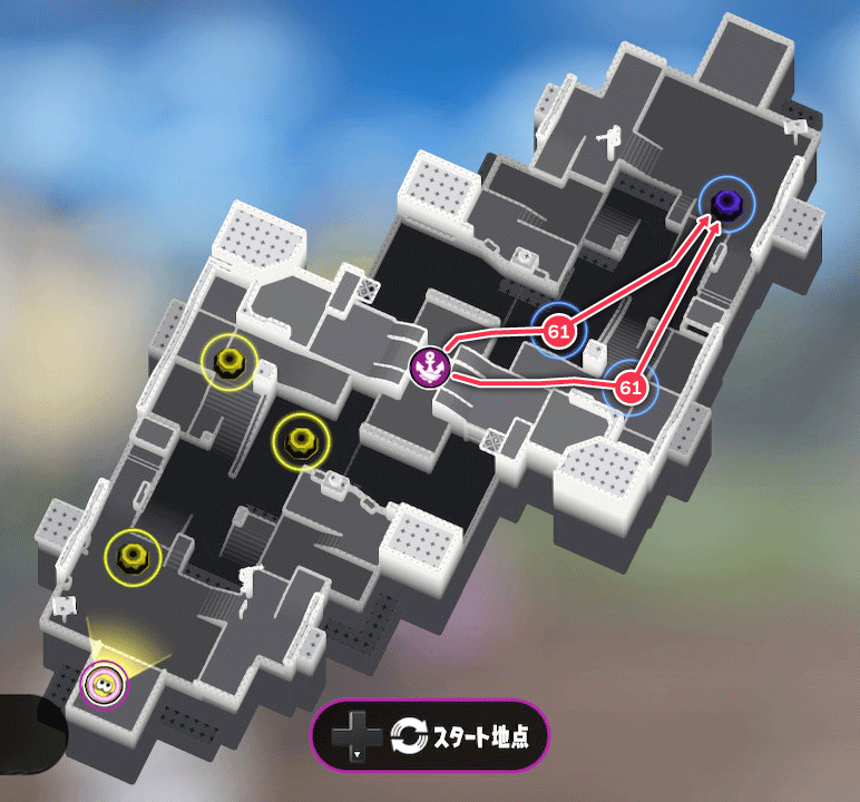 ヒラメが丘団地のガチホコマップ