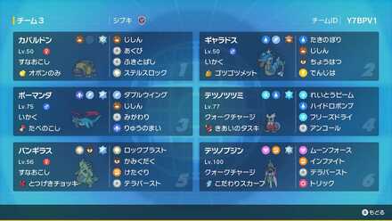 シブキ選手使用構築