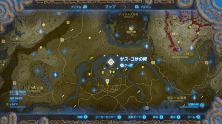 キースの出現場所マップ