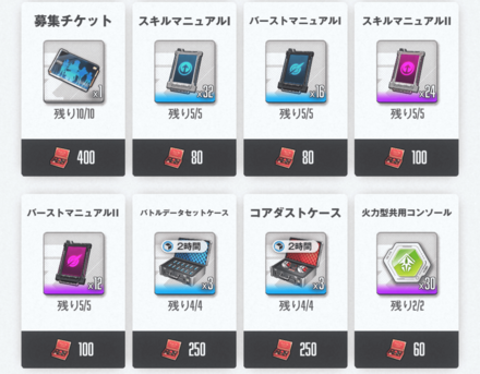 限定チョコを集めてショップで報酬と交換