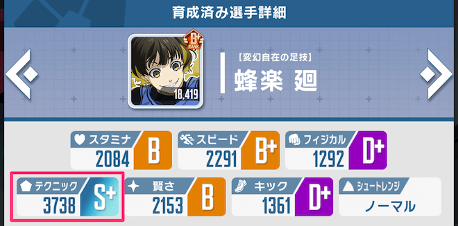 DFにテクニックが高めのキャラを配置しよう