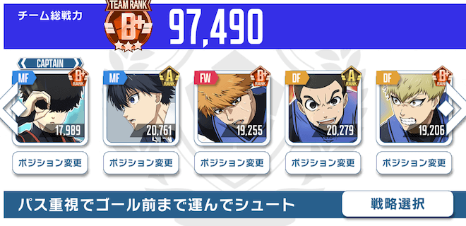 チーム構成はFW1人・MF2人・DF2人にしよう