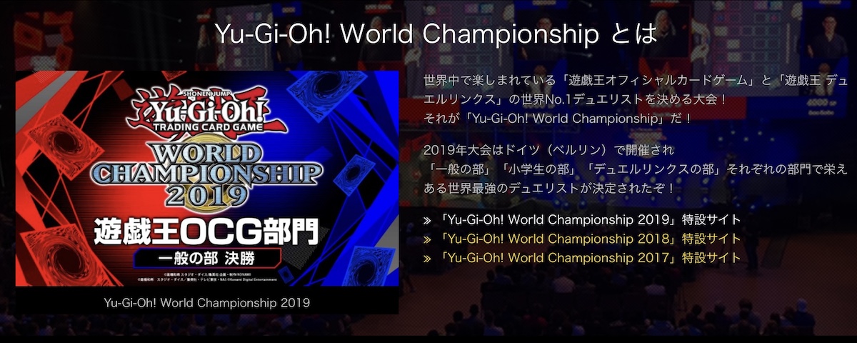 ワールドチャンピオンシップとは？