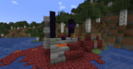 シラカバの森 荒廃したポータル