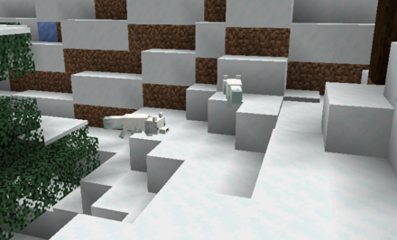 雪のタイガには白キツネがスポーンする