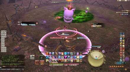 ランダム対象へ円範囲