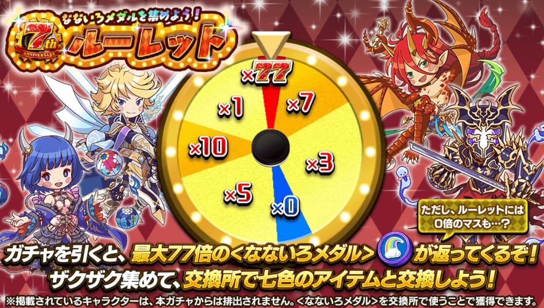 7周年ルーレット