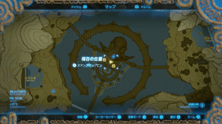 女神像のマップ