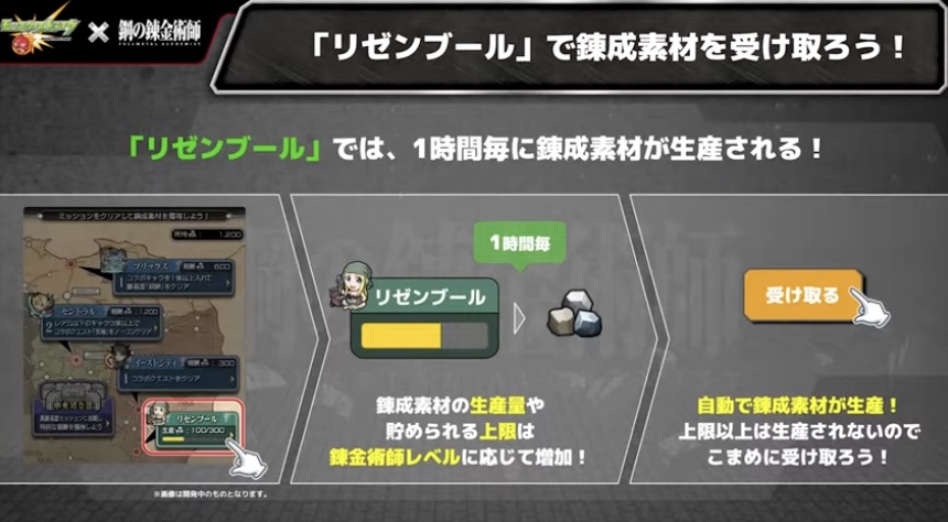 リゼンブールで錬成素材を受け取ろう