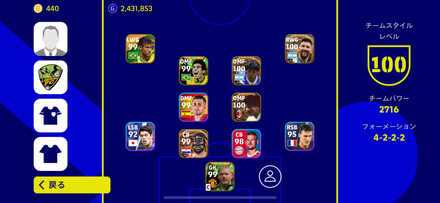 4-2-2-2(0トップ型)のフォーメーション画像