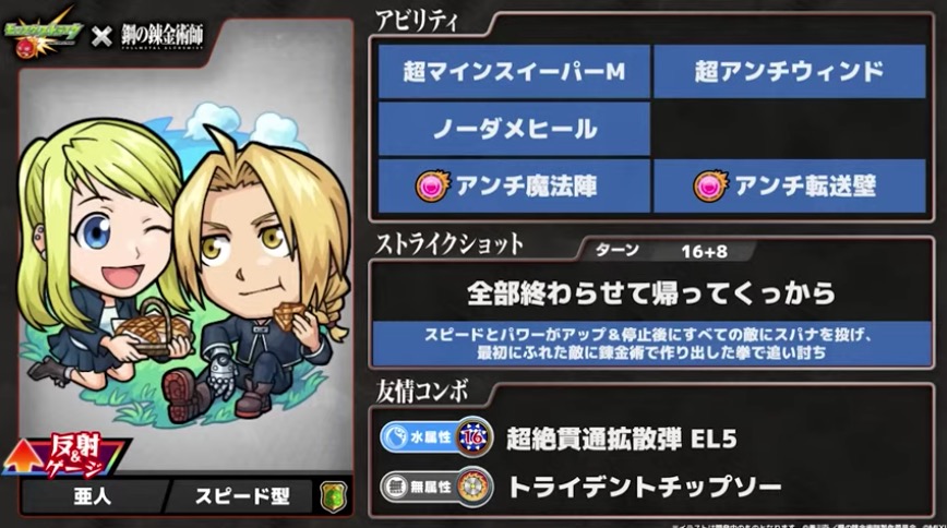 エドワード&ウィンリィ ステータス