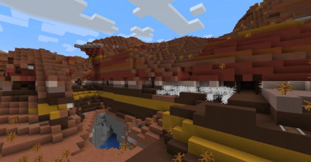 廃坑が高い位置で生成される