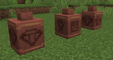 クラフトに使用した柄の装飾的な壺が作れる