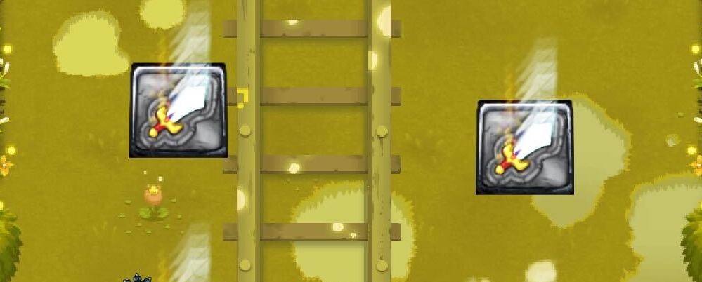 剣パネルを踏んで攻撃する