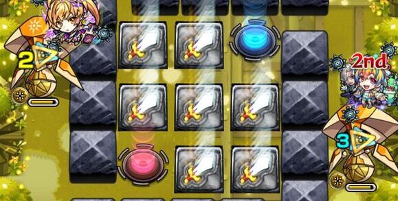 剣パネルを複数経由してから敵を攻撃