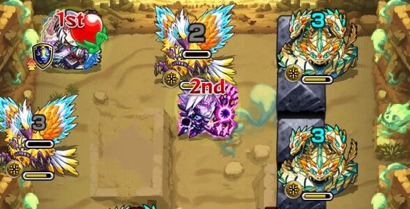 敵同士の間に挟まりながら立ち回る