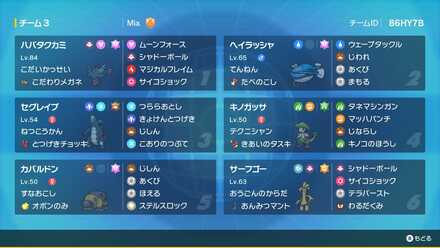 Mia選手使用構築