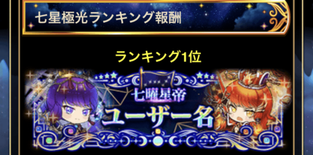 七星極光ランキングイベント