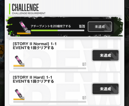 イベントストーリーを進めて未知のデータを集める