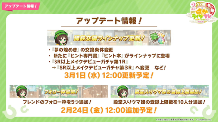 アップデート情報