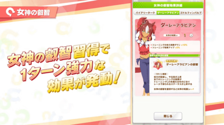 女神の叡智習得で1ターン強力な効果が発動