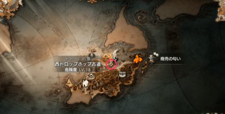 狩人ギルドのマップ