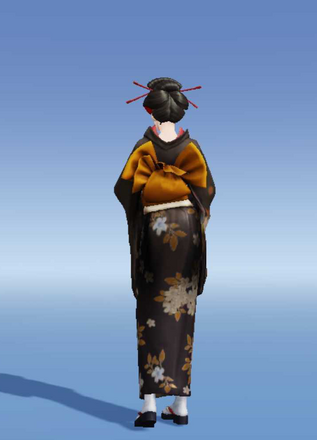 智子和服・玄画像